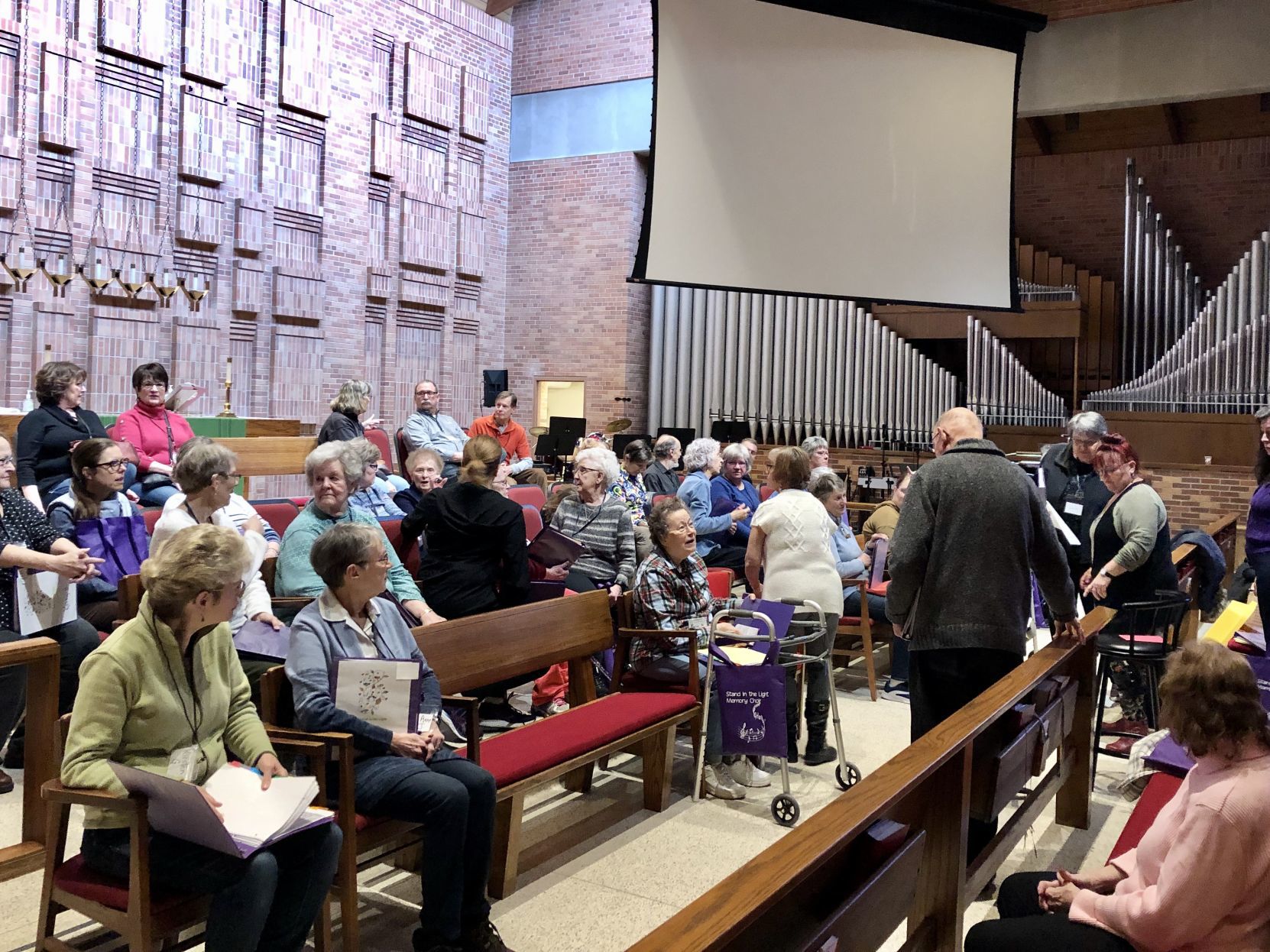Stand in the Light Memory Choir rehearsal